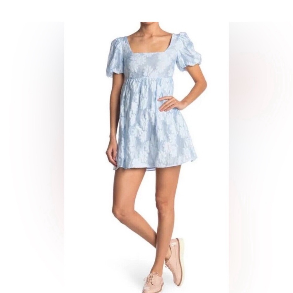 Topshop Sky Blue Floral Dress